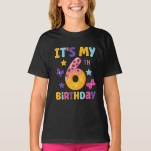 Camiseta Es Mi Sexto Cumpleaños Dulce Caramelo Niña De 6 Añ