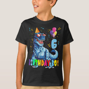 Camiseta Es mi sexto cumpleaños, Fiesta de dinosaurio de ca