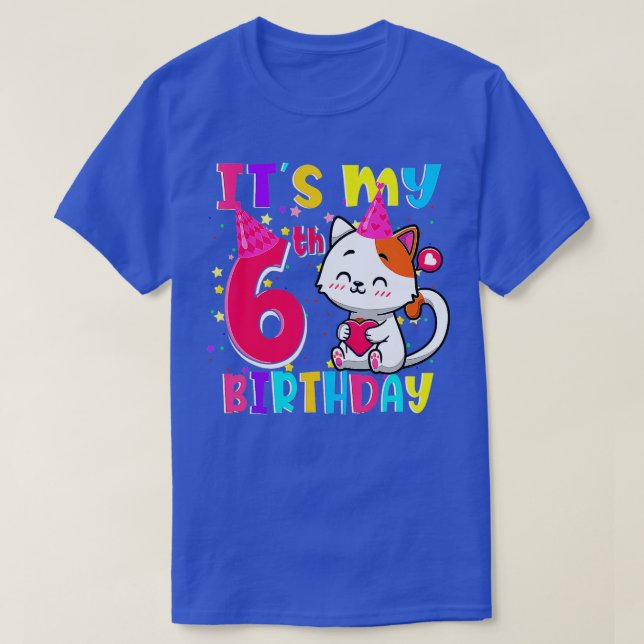 Camiseta Es mi sexto regalo de cumpleaños Chica de 6 años F (Diseño del anverso)