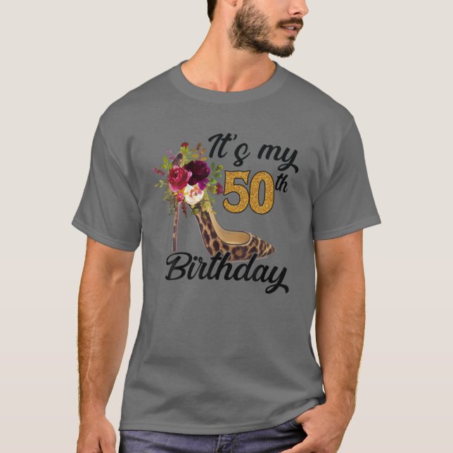 Camiseta Es mi talón de cumpleaños número 50, 50 años, (Anverso)