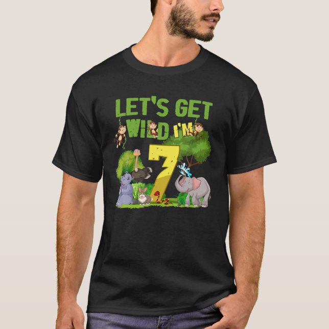 Camiseta Es mi tema de cumpleaños, Safari Jun (Anverso)