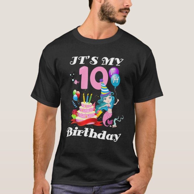 Camiseta Es mi tercer cumpleaños, Chicas de sirvienta de 10 (Anverso)