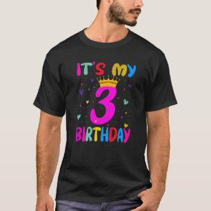 Camiseta Es mi tercer cumpleaños, cumpleaños de 3 años