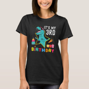 Camiseta Es mi tercer cumpleaños Guay Dinosaur de 3 años