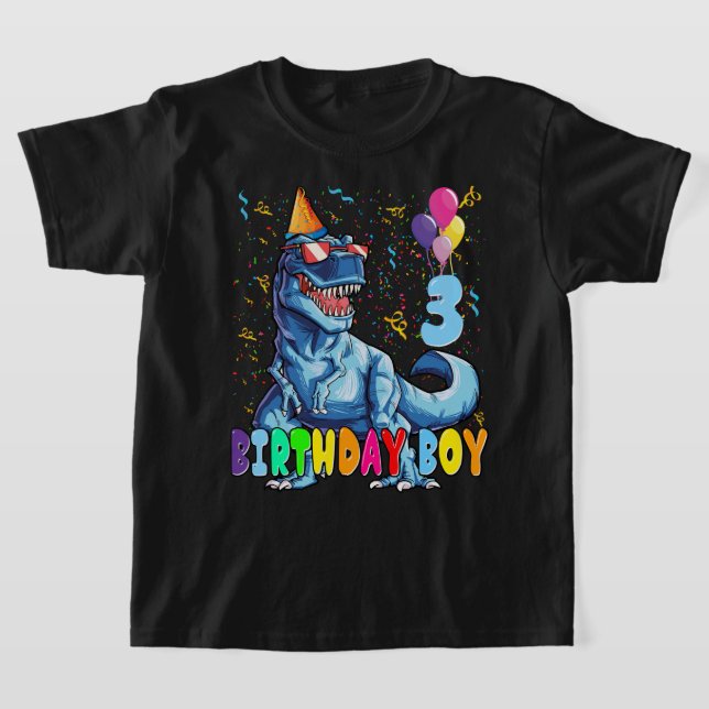 Camiseta Es mi tercer Fiesta de dinosaurio de los camisas p (Distribución)