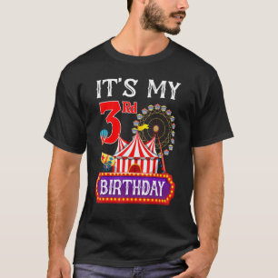 Camiseta Es mi tercer tema del circo de cumpleaños Carni