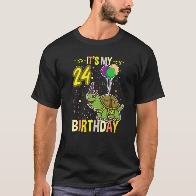 Camiseta Es mi tortuga dulce de cumpleaños número 24 (Anverso)