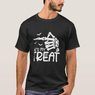 Camiseta Es mi tratamiento Skeleton Hand Funny Halloween Co