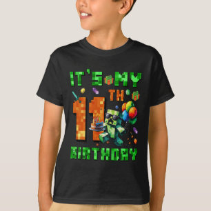 Camiseta Es mi videojuego de número de píxel del cumpleaños