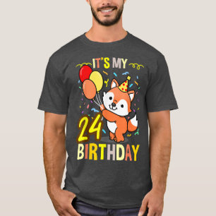 Camiseta Es Mi Vigésimo Cuarto Cumpleaños Para El Amante An