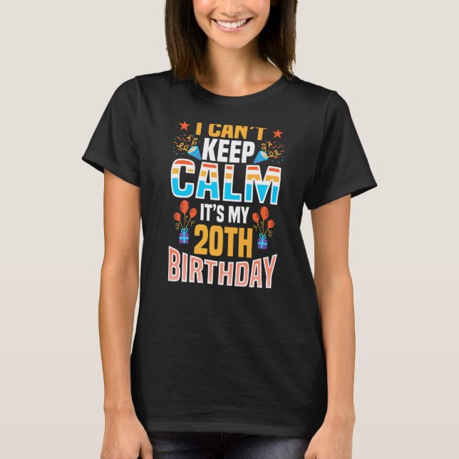 Camiseta Es mi vigésimo cumpleaños, 20 años (Anverso)