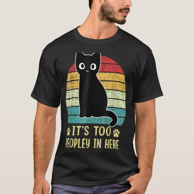 Camiseta Es muy popular en su retro de gato de introducción (Anverso)