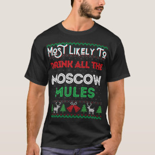 Camiseta Es Muy Probable Que Beban Todas Las Famosas Navida