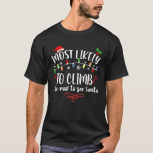 Camiseta Es Muy Probable Que Sube Los Techos De Navidad Par