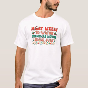 Camiseta Es Muy Probable Ver Películas De Navidades Desde J