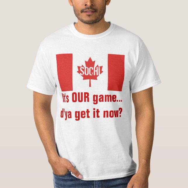Camiseta Es NUESTRO juego de hockey canadiense (Anverso)