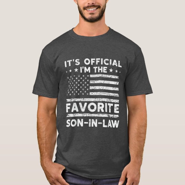 Camiseta Es oficial que soy el suegro favorito (Anverso)