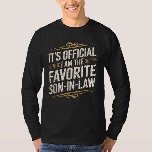Camiseta Es oficial que soy el suegro favorito (Anverso)
