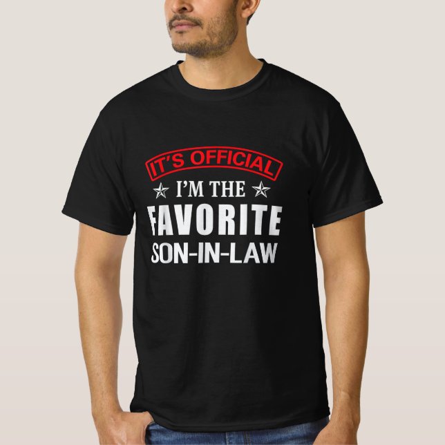 Camiseta Es oficial que soy el yerno favorito gracioso (Anverso)