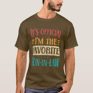 Camiseta Es oficial que soy el yerno favorito Vintage