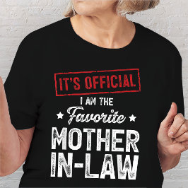 Camiseta Es oficial que soy la suegra favorita