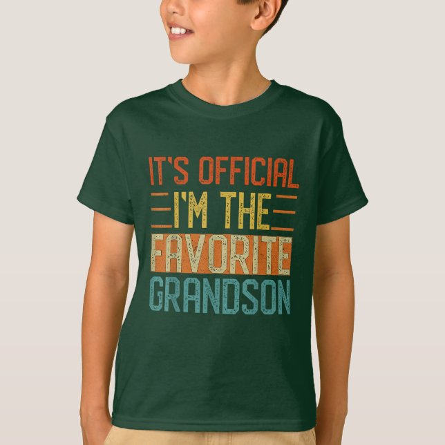 Camiseta Es oficial soy el nieto favorito (Anverso)