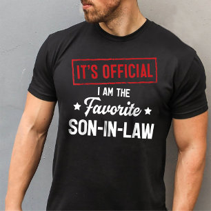 Camiseta Es oficial. Soy el regalo favorito de los suegros.