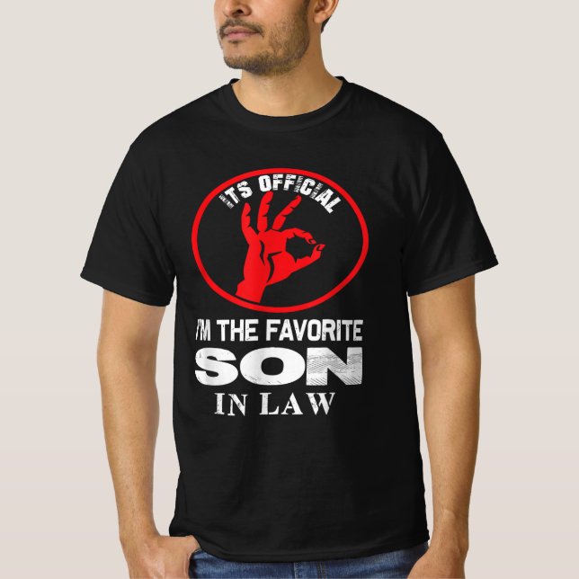 Camiseta Es oficial. Soy el suegro favorito. (Anverso)