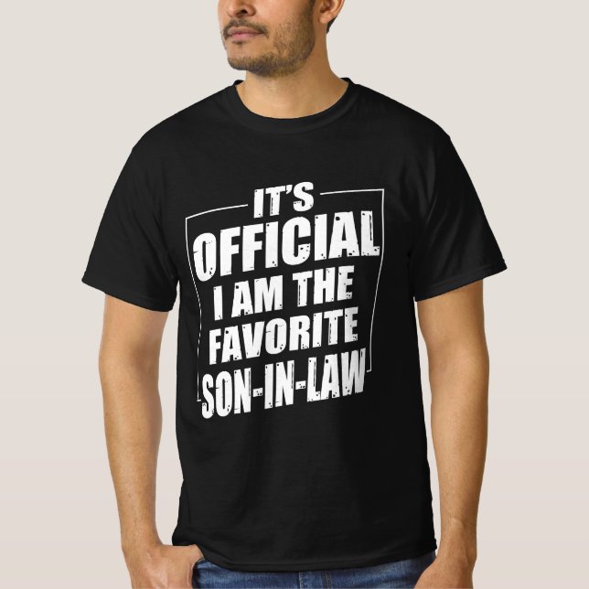 Camiseta Es oficial soy el yerno favorito (Anverso)