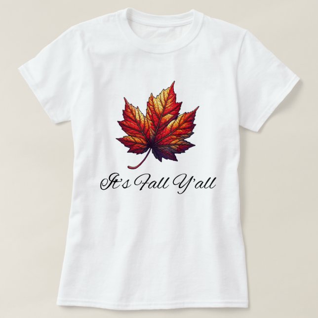 Camiseta Es otoño. | Temporada de otoño | Calabaza (Diseño del anverso)