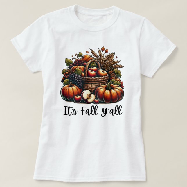 Camiseta Es otoño. | Temporada de otoño | Calabaza (Diseño del anverso)
