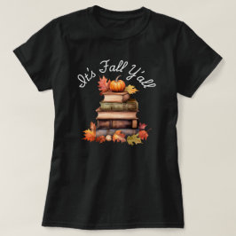Camiseta Es otoño. | Temporada de otoño | Negro calabaza