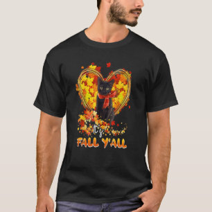 Camiseta Es otoño y todo el lindo gato Kitty Kitten Paw oto