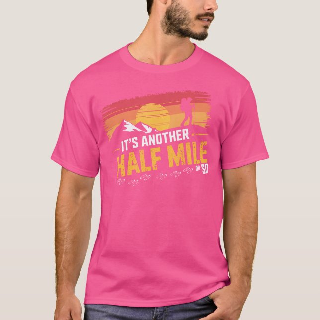 Camiseta Es Otra Media Milla O Tan Graciosa Caminando Hombr (Anverso)