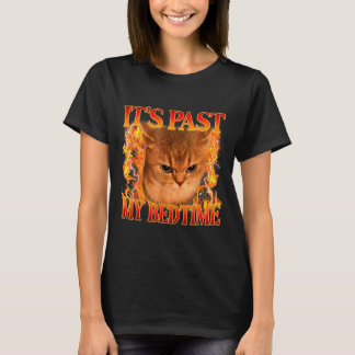 Camiseta Es Pasada Mi Hora de Dormir Gato Divertido Meme An