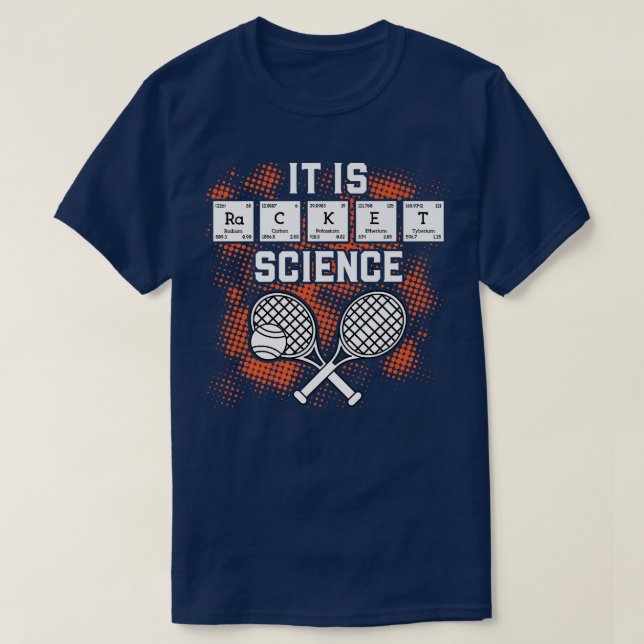 Camiseta Es Periódico Jugador De Tenis Divertido De Ciencia (Diseño del anverso)