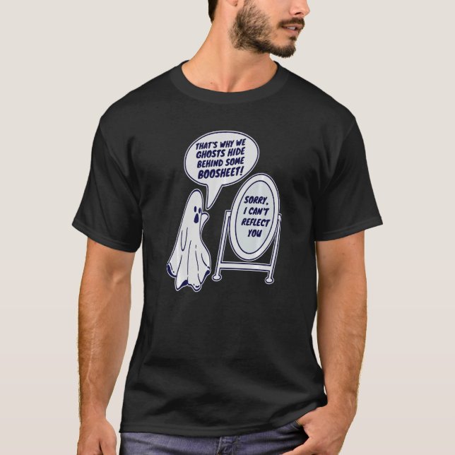Camiseta Es por eso que los fantasmas nos escondemos detrás (Anverso)