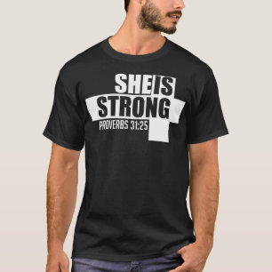 Camiseta Es Proverbios Fuertes 3125 Biblia Verse Cita Tira