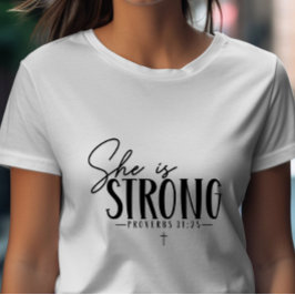 Camiseta Es proverbios fuertes 31:25