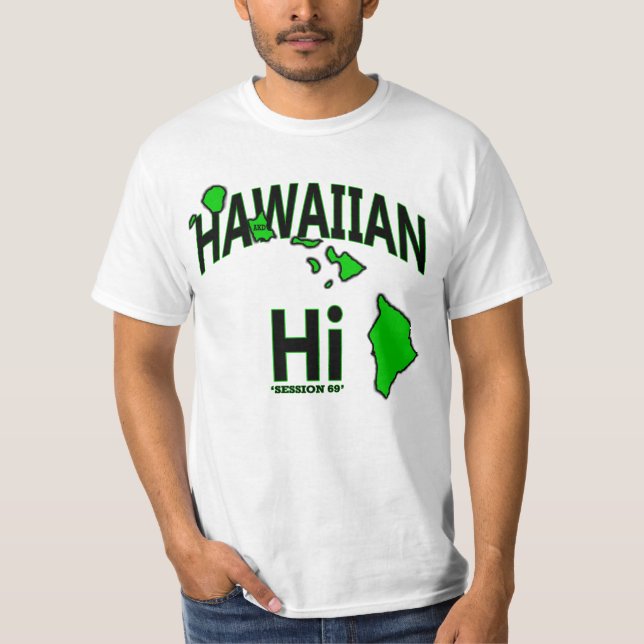 Camiseta Es quien somos en Hawái. La abreviatura es "Hi" (Anverso)