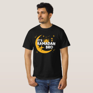 Camiseta Es Ramadán hermano feliz ayuno Creciente Islámico