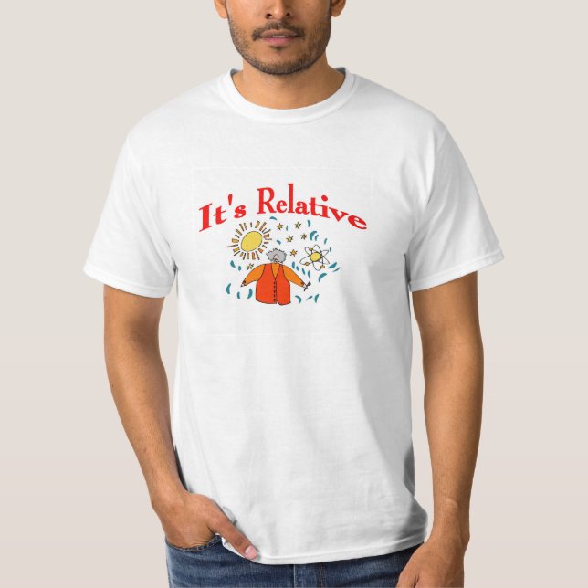 Camiseta Es Relativo, espacio matemático (Anverso)