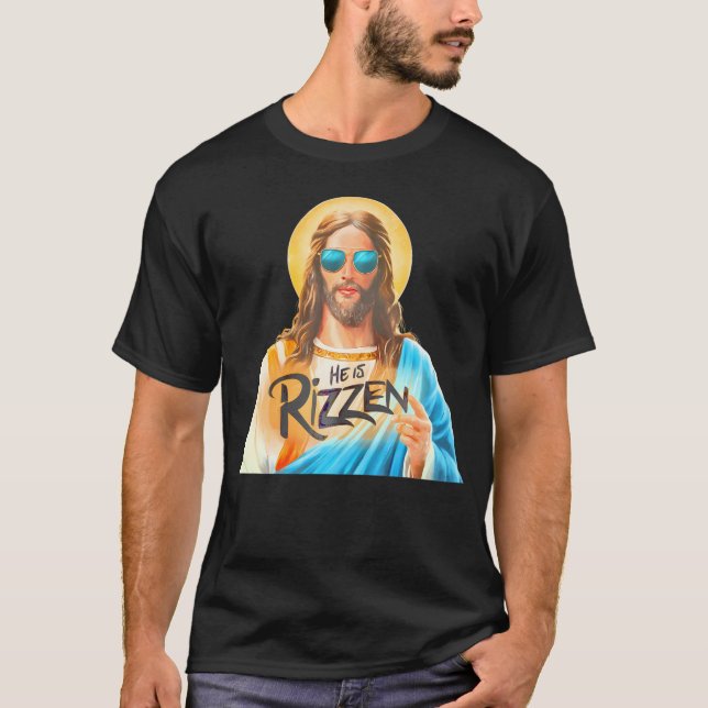 Camiseta Es Rizzen Jesús Ha Rizzen Religioso Cristiano (Anverso)