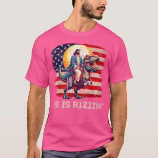 Camiseta Es Rizzen Jesús Tiene Rizzen Retro Cristiano Dino