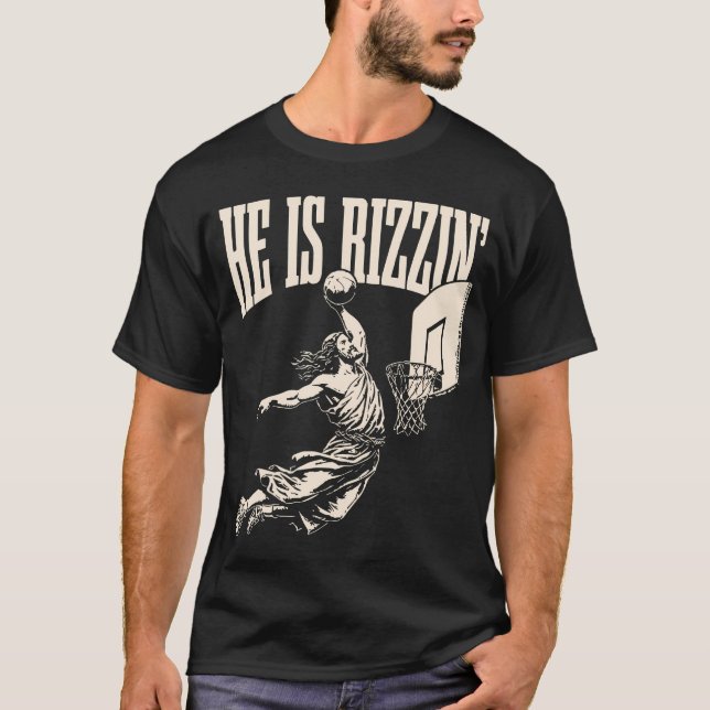 Camiseta Es Rizzin Jesús Rel Cristiano De Básquetbol De Pas (Anverso)
