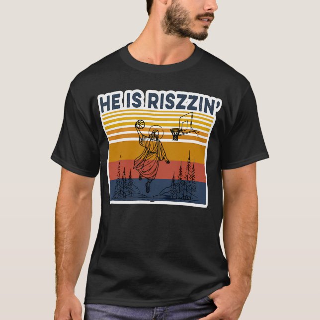 Camiseta Es Rizzin Pascua Jesús Básquetbol Cristiano (Anverso)