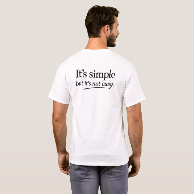Camiseta Es Simple Pero No Es Fácil (Reverso completo)