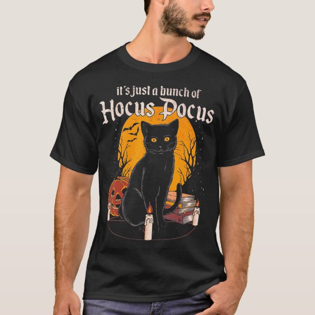 Camiseta Es Sólo Un Montón De Gato Negro De Halloween Graci (Anverso)