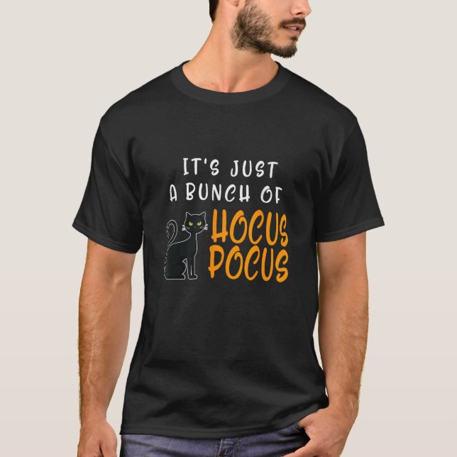 Camiseta Es Sólo Un Montón De Hocus Pocus Halloween Cat Men (Anverso)