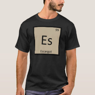 Camiseta Es - Tabla de Símbolos Químicos de Escargot